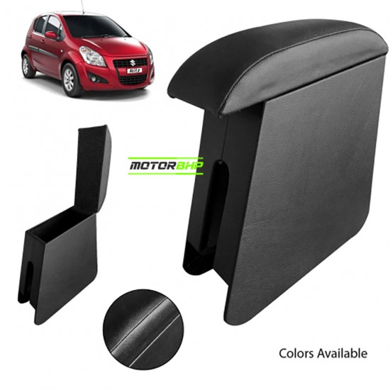 Maruti Suzuki Ritz (2009-2015) Custom Fitted Wooden Car Center Console Armrest - Black