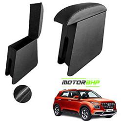 Hyundai Venue Custom Fitted Wooden Car Center Console Armrest - Black Hyundai Venue Custom Fitted Wooden Car Center Console Armrest - Black
