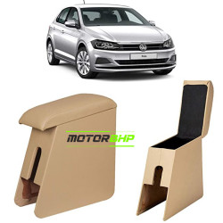 Volkswagen Polo Custom Fitted Wooden Car Center Console Armrest - Beige Volkswagen Polo Custom Fitted Wooden Car Center Console Armrest - Beige