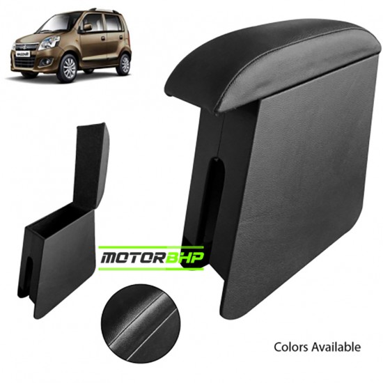  Maruti Suzuki WagonR (2014-2018) Custom Fitted Wooden Car Center Console Armrest - Black