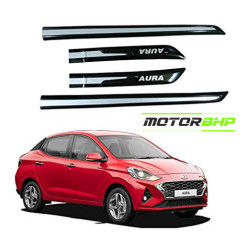 Hyundai Aura Door Beading Black & Sliver
