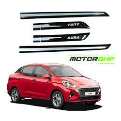 Hyundai Aura Door Beading Black & Sliver Hyundai Aura Door Beading Black & Sliver