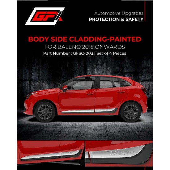 GFX Maruti Suzuki Baleno Side Door Beading /Cladding (2015-Onwards)