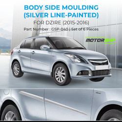 Maruti Suzuki Dzire Body Side Moulding (2015-2016) Sliver-Line  Maruti Suzuki Dzire Body Side Moulding (2015-2016) Sliver-Line