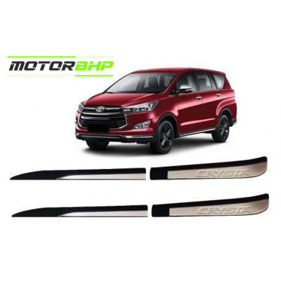 Toyota Innova Crysta Door Beading /Cladding Black With Sliver Line 