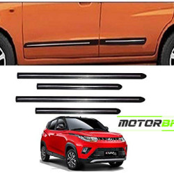 Mahindra KUV 100 Door Beading Black With Sliver Line  Mahindra KUV 100 Door Beading Black With Sliver Line