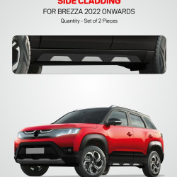 Maruti Suzuki Brezza Side Cladding Black & Sliver (2022-Onwards) Maruti Suzuki Brezza Side Cladding Black & Sliver (2022-Onwards)
