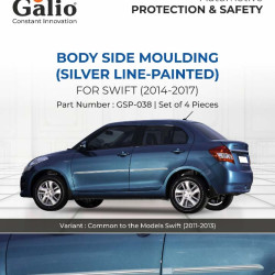 Galio Maruti Suzuki Swift Body Side Moulding  (Silver Line-Painted) (2014-2017) Galio Maruti Suzuki Swift Body Side Moulding  (Silver Line-Painted) (2014-2017)