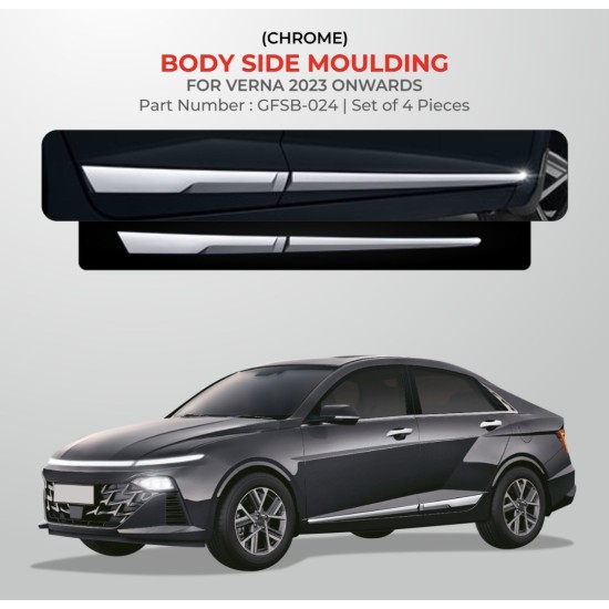 Hyundai Verna 2023 Chrome Body Side Moulding 
