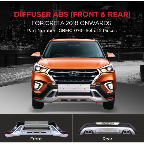  Hyundai Creta Car Front & Rear Bumper Diffuser (2018-Onwards)