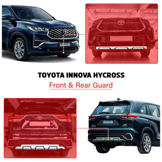 Toyota Innova Hycross Front And Rear Bumper Diffuser Add-on Kit