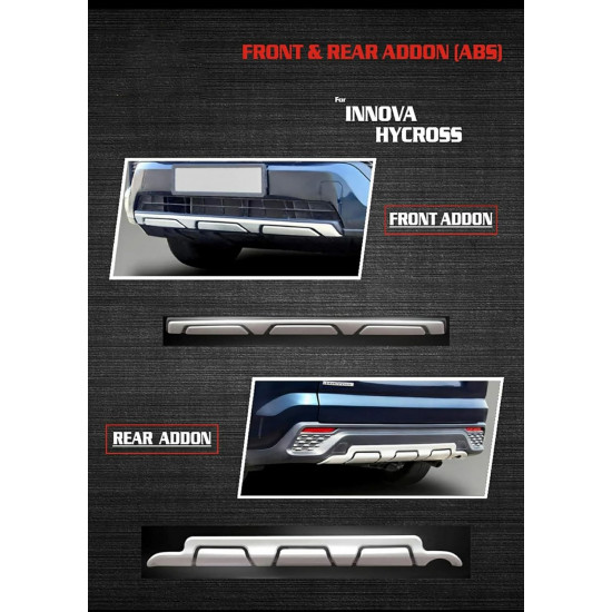 Toyota Innova Hycross Front And Rear Bumper Diffuser Add-on Kit