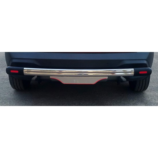 Maruti Suzuki New Baleno Stainless Steel Rear Bumper Protector With Name Plate