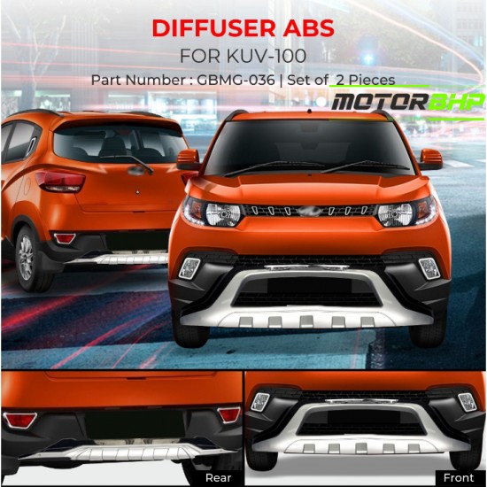 Mahindra KUV100 Car Front & Rear Bumper Diffuser ABS (2016 Onwards)