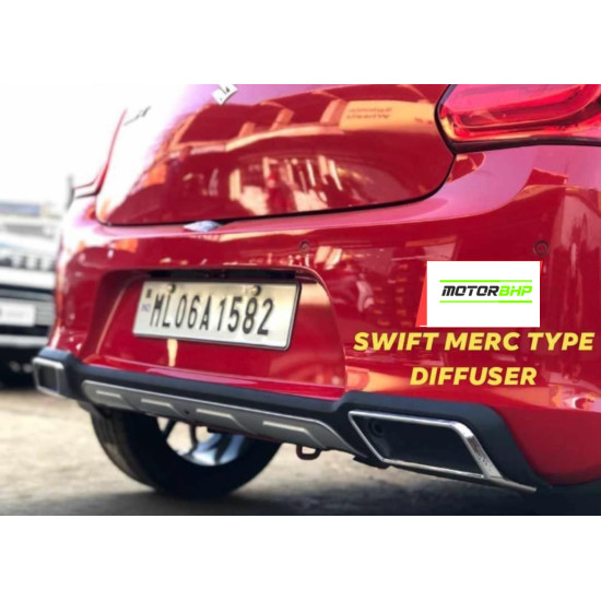  Maruti Suzuki Swift (2018) Car Rear Bumper Diffuser Merc Style