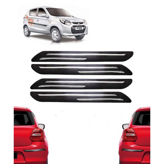 Galio Maruti Suzuki Alto 800 (2016-Onwards) Bumper Protector With Double Strip Chrome