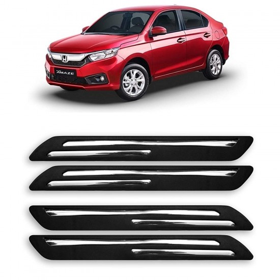 Galio Honda Amaze 2018 Bumper Protector With Double Strip Chrome