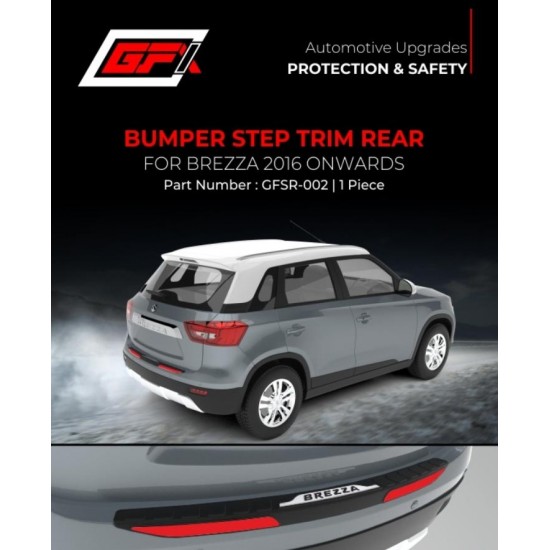 GFX Car Bumper Step Trim Rear for Maruti Suzuki Brezza 2016 Onwards