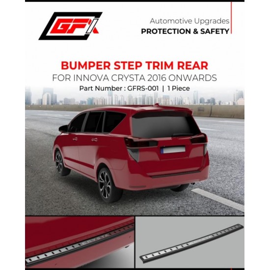 GFX Car Bumper Step Trim Rear for Toyota Innova Crysta 2016 Onwards