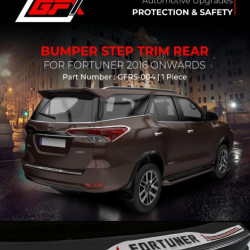 GFX Car Bumper Step Trim Rear for Toyota Fortuner 2016 Onwards GFX Car Bumper Step Trim Rear for Toyota Fortuner 2016 Onwards