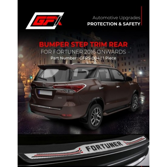GFX Car Bumper Step Trim Rear for Toyota Fortuner 2016 Onwards