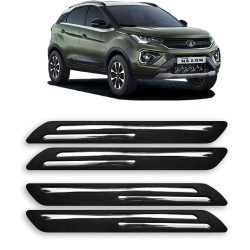 Galio Tata Nexon Bumper Protector With Double Strip Chrome Galio Tata Nexon Bumper Protector With Double Strip Chrome