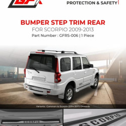 GFX Car Bumper Step Trim Rear for Mahindra Scorpio (2009-2016) GFX Car Bumper Step Trim Rear for Mahindra Scorpio (2009-2016)