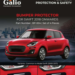 Galio Maruti Suzuki Swift Bumper Protector -Sliver Line (2018-Onwards) Galio Maruti Suzuki Swift Bumper Protector -Sliver Line (2018-Onwards)