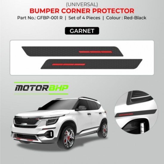 Universal Bumper Corner Protector Red-Black