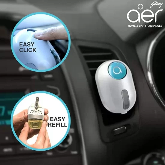 Godrej Aer Twist Car Air Freshener Click Cool Surf Blue (10g)