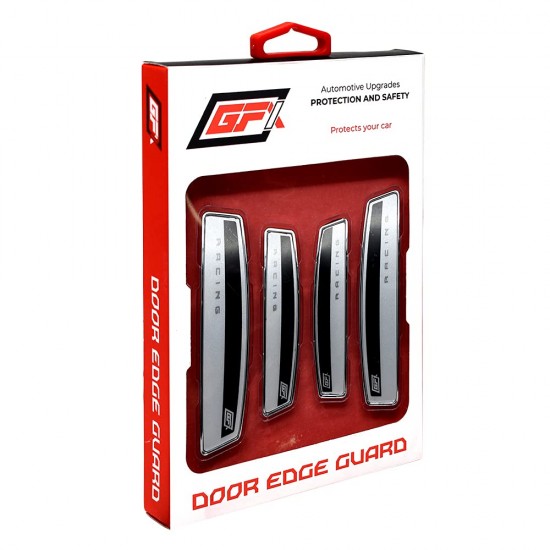 GFX Car Door Edge Guard, for All Cars (Pack of 4)  (Mercury-Drift-Sliver)
