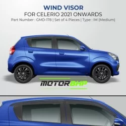   Maruti Suzuki New Celerio Rain Door Visor Without Chrome Line (2021-Onwards)