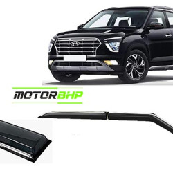 Hyundai Creta 2020 Door Rain Visor With Chrome Line  Hyundai Creta 2020 Door Rain Visor With Chrome Line