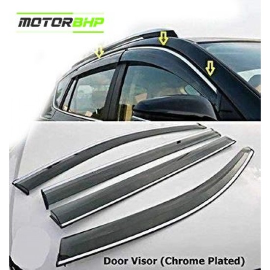 Hyundai Creta Door Rain Visor With Chrome Line (2015-2018)