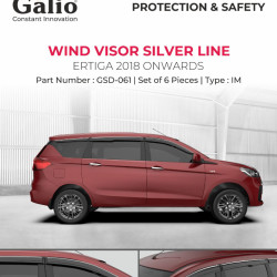Galio Maruti Suzuki Ertiga Window Door Visor With Sliver Line (2018-Onwards) Galio Maruti Suzuki Ertiga Window Door Visor With Sliver Line (2018-Onwards)