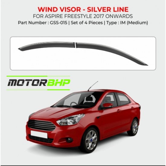 Ford Freestyle Rain Door Visor With Chrome Line (2017-Onwards)