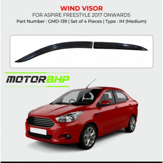 Ford Freestyle Rain Door Visor Without Chrome Line (2017-Onwards)