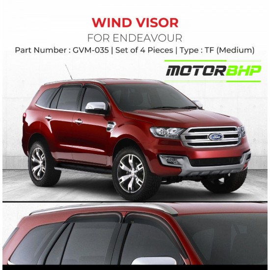 Ford Endeavour Rain Door Visor Without Chrome Line