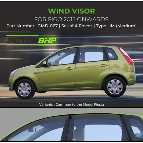  Ford Figo Rain Door Visor Without Chrome Line (2015-Onwards)
