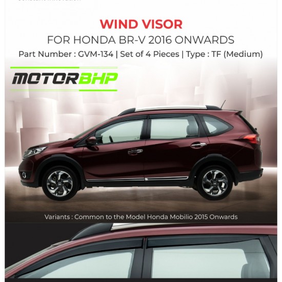  Honda BRV Rain Door Visor Without Chrome Line (2016-Onwards)
