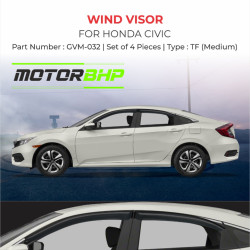 Honda Civic Rain Door Visor Without Chrome Line (2019)  Honda Civic Rain Door Visor Without Chrome Line (2019)