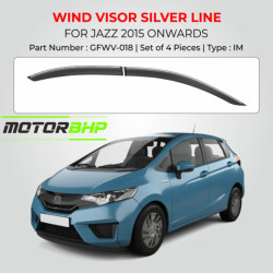 Honda Jazz Rain Door Visor With Chrome Line (2015-Onwards) Honda Jazz Rain Door Visor With Chrome Line (2015-Onwards)