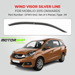 Honda Mobilio Rain Door Visor With Chrome Line (2015-Onwards) Honda Mobilio Rain Door Visor With Chrome Line (2015-Onwards)
