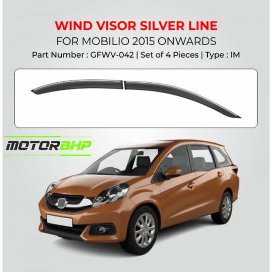 Honda Mobilio Rain Door Visor With Chrome Line (2015-Onwards)