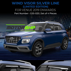 Hyundai Venue (2019 Onwards) Rain Door Visor With Chrome Line Hyundai Venue (2019 Onwards) Rain Door Visor With Chrome Line
