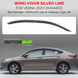 Hyundai Verna Rain Door Visor With Chrome line (2020 Onwards) Hyundai Verna Rain Door Visor With Chrome line (2020 Onwards)