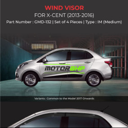 Hyundai Xcent (2013-2016) Window Door Visor without Chrome Line Hyundai Xcent (2013-2016) Window Door Visor without Chrome Line