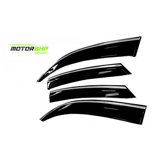 Skoda Rapid Rain Door Visor With Chrome Line