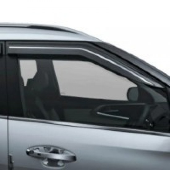 Kia Carens Rain Door Visor With Chrome Line