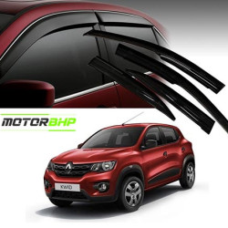 Renault Kwid Rain Door Visor With Chrome Line (2015-Onwards) Renault Kwid Rain Door Visor With Chrome Line (2015-Onwards)